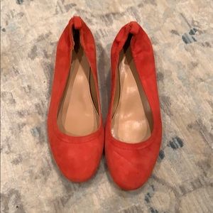 Red round toe shoes